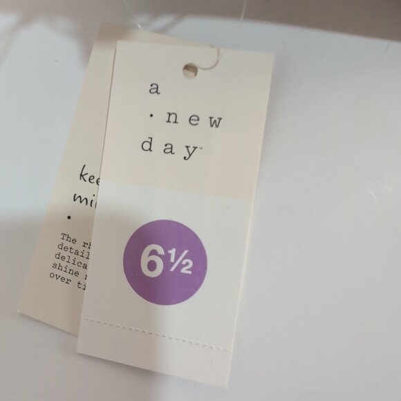 A New Day Women's Chunky Block High Heel Slip On Sandals Leather Silver - Picture 5 of 7